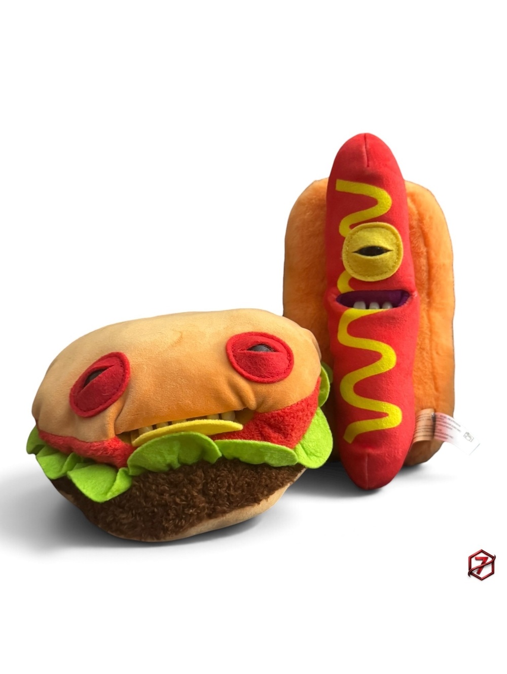 Fuggler Fuggalicious Urga Burga Burger & Tina Weina Hot Dog Plush Bundle